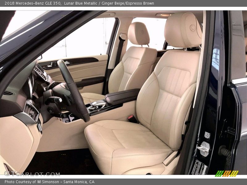 Lunar Blue Metallic / Ginger Beige/Espresso Brown 2018 Mercedes-Benz GLE 350