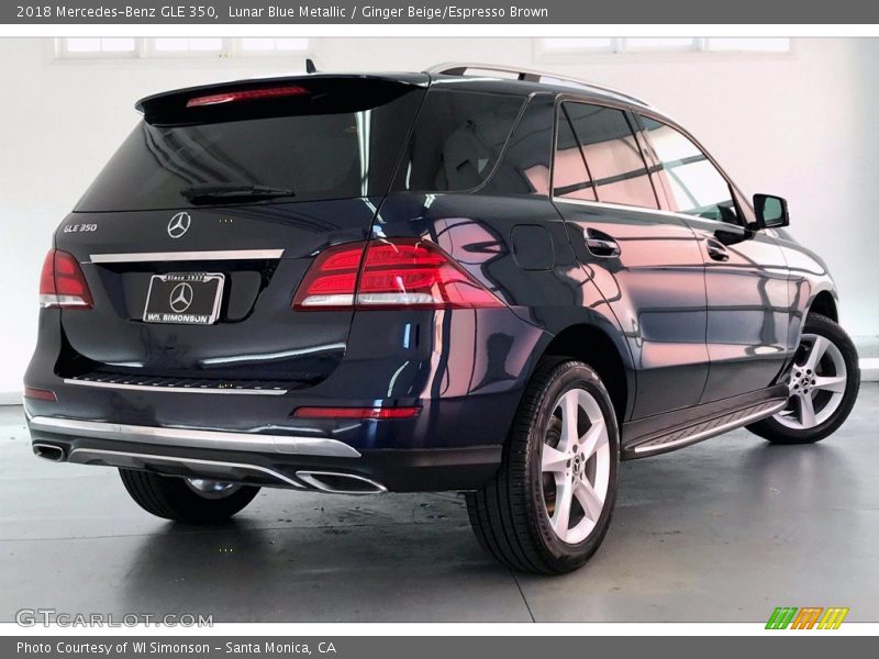 Lunar Blue Metallic / Ginger Beige/Espresso Brown 2018 Mercedes-Benz GLE 350