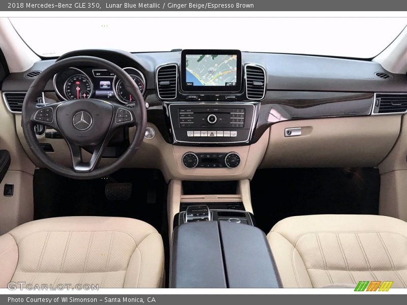 Lunar Blue Metallic / Ginger Beige/Espresso Brown 2018 Mercedes-Benz GLE 350