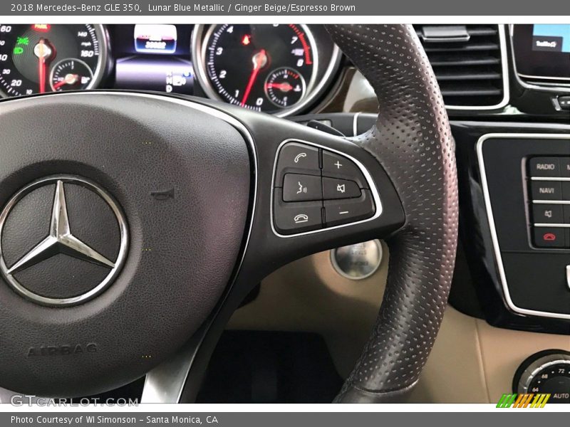 Lunar Blue Metallic / Ginger Beige/Espresso Brown 2018 Mercedes-Benz GLE 350