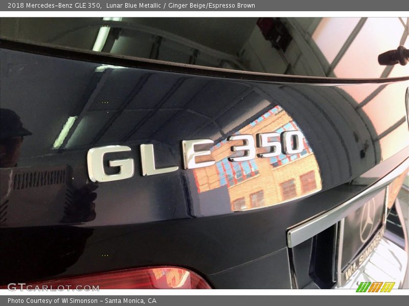 Lunar Blue Metallic / Ginger Beige/Espresso Brown 2018 Mercedes-Benz GLE 350
