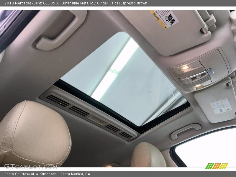 Lunar Blue Metallic / Ginger Beige/Espresso Brown 2018 Mercedes-Benz GLE 350