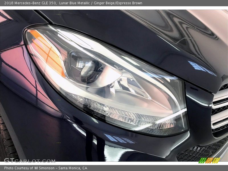 Lunar Blue Metallic / Ginger Beige/Espresso Brown 2018 Mercedes-Benz GLE 350