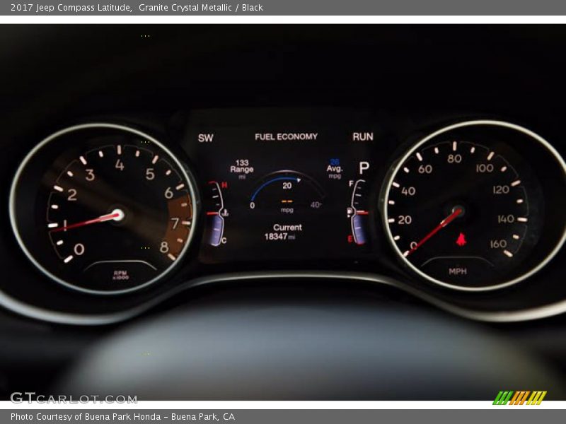 Granite Crystal Metallic / Black 2017 Jeep Compass Latitude