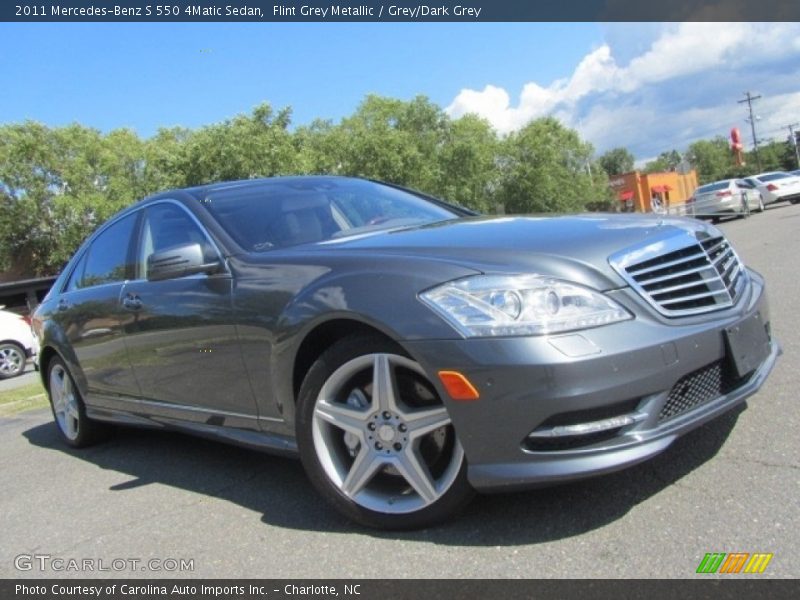 Flint Grey Metallic / Grey/Dark Grey 2011 Mercedes-Benz S 550 4Matic Sedan