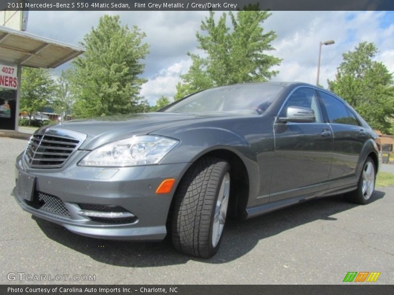 Flint Grey Metallic / Grey/Dark Grey 2011 Mercedes-Benz S 550 4Matic Sedan