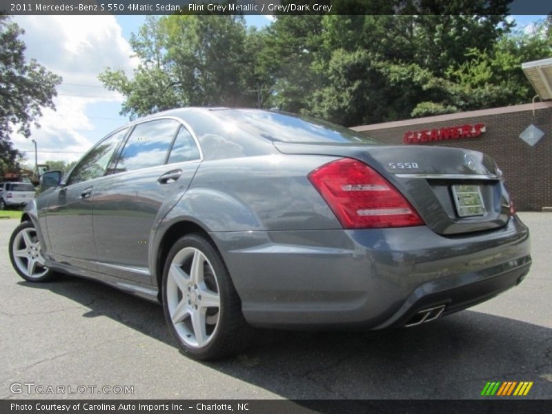 Flint Grey Metallic / Grey/Dark Grey 2011 Mercedes-Benz S 550 4Matic Sedan