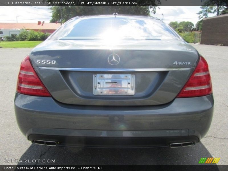 Flint Grey Metallic / Grey/Dark Grey 2011 Mercedes-Benz S 550 4Matic Sedan