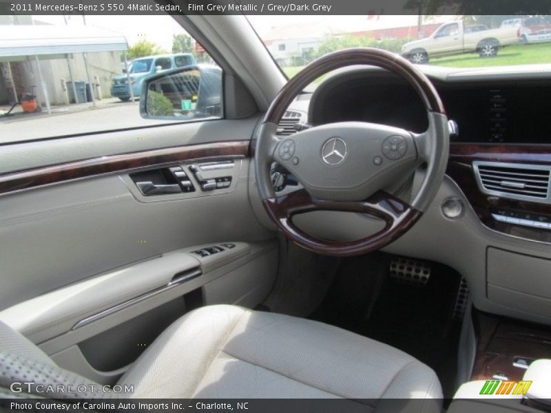 Flint Grey Metallic / Grey/Dark Grey 2011 Mercedes-Benz S 550 4Matic Sedan