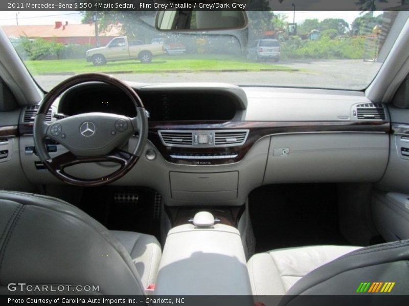 Flint Grey Metallic / Grey/Dark Grey 2011 Mercedes-Benz S 550 4Matic Sedan