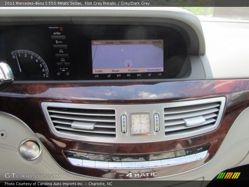 Flint Grey Metallic / Grey/Dark Grey 2011 Mercedes-Benz S 550 4Matic Sedan