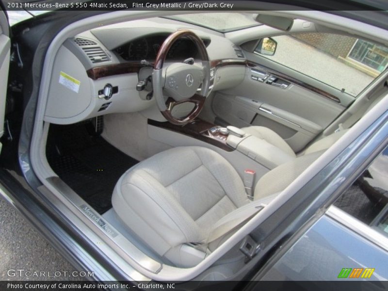 Flint Grey Metallic / Grey/Dark Grey 2011 Mercedes-Benz S 550 4Matic Sedan