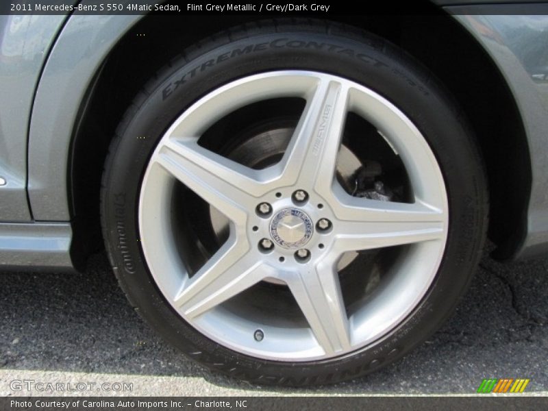 Flint Grey Metallic / Grey/Dark Grey 2011 Mercedes-Benz S 550 4Matic Sedan