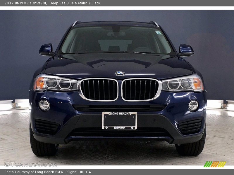Deep Sea Blue Metallic / Black 2017 BMW X3 sDrive28i
