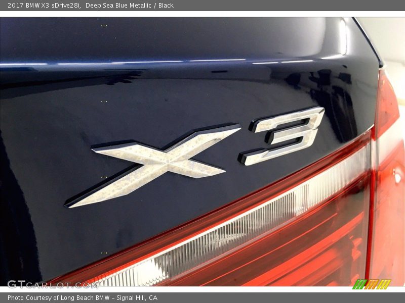 Deep Sea Blue Metallic / Black 2017 BMW X3 sDrive28i