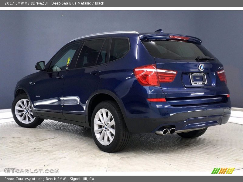 Deep Sea Blue Metallic / Black 2017 BMW X3 sDrive28i
