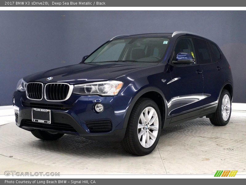 Deep Sea Blue Metallic / Black 2017 BMW X3 sDrive28i