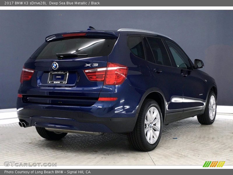 Deep Sea Blue Metallic / Black 2017 BMW X3 sDrive28i