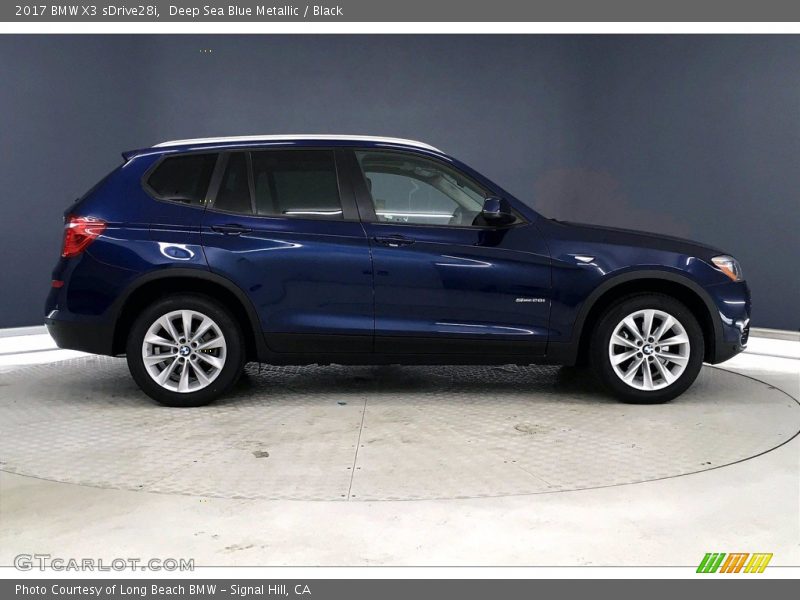 Deep Sea Blue Metallic / Black 2017 BMW X3 sDrive28i