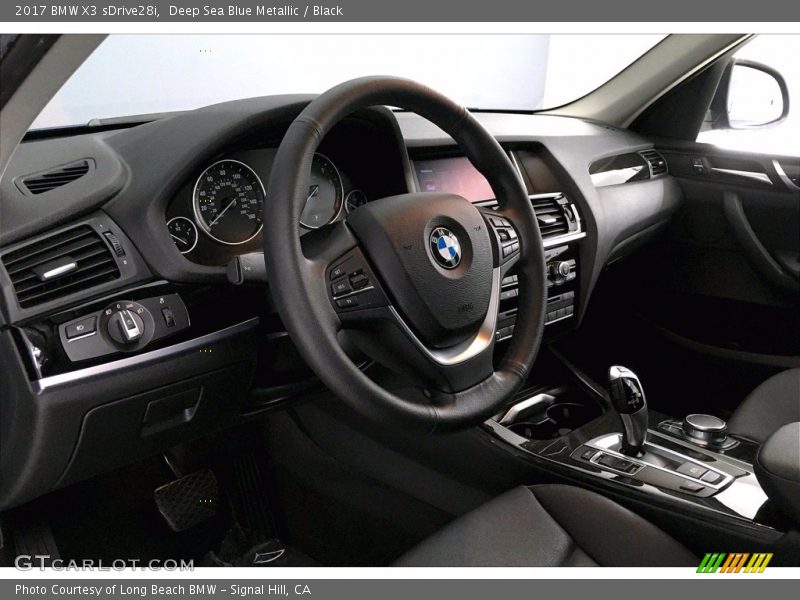 Deep Sea Blue Metallic / Black 2017 BMW X3 sDrive28i