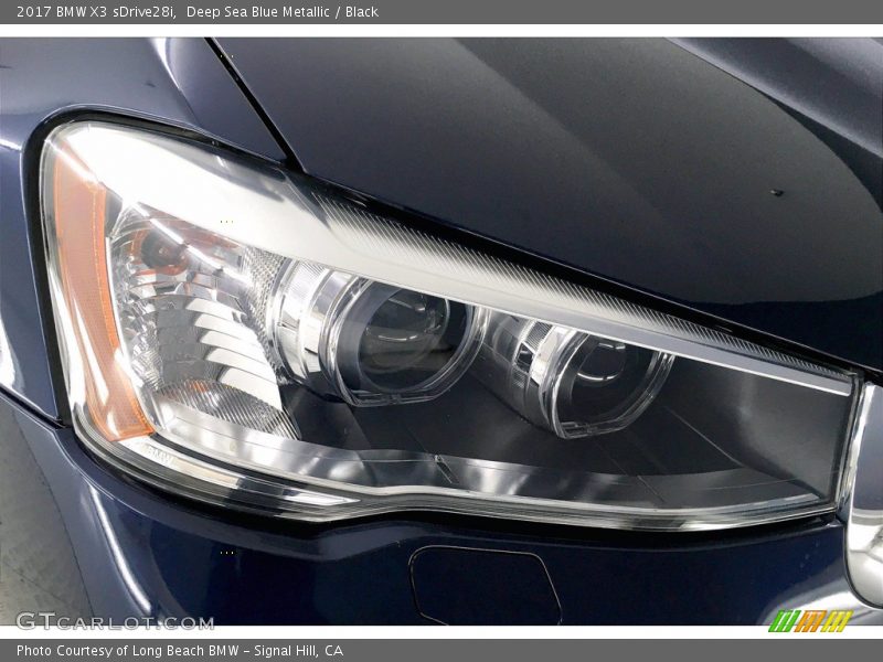 Deep Sea Blue Metallic / Black 2017 BMW X3 sDrive28i
