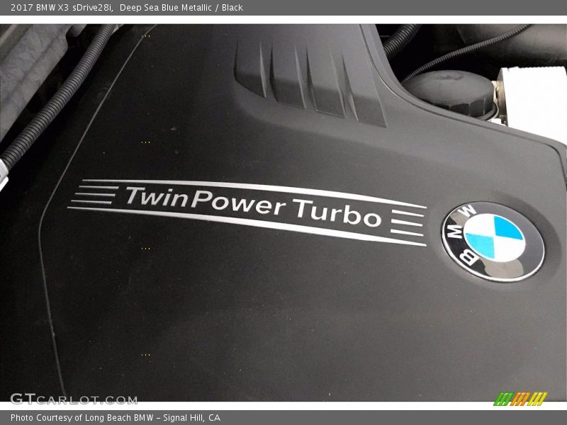 Deep Sea Blue Metallic / Black 2017 BMW X3 sDrive28i