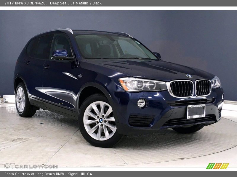 Deep Sea Blue Metallic / Black 2017 BMW X3 sDrive28i