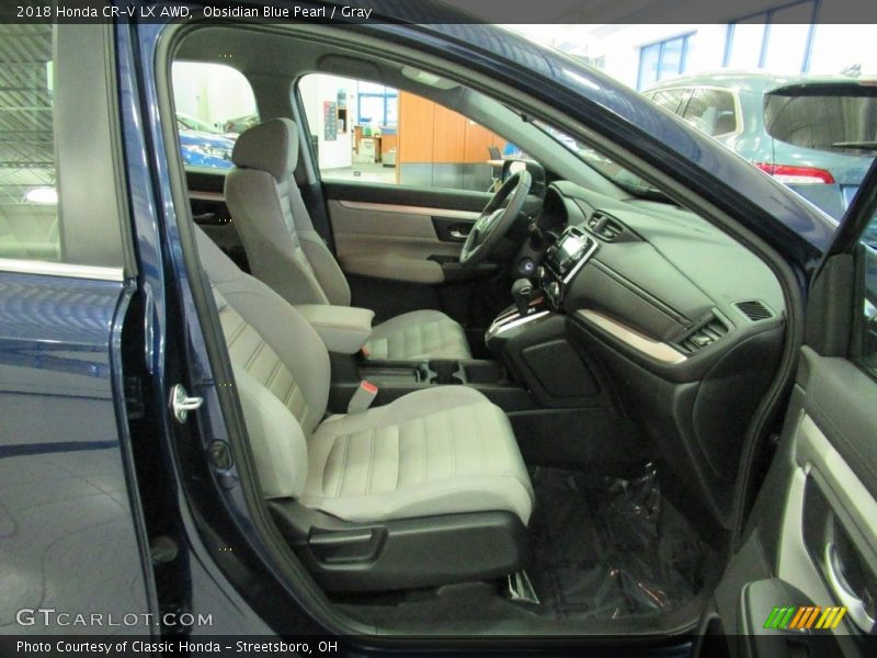 Obsidian Blue Pearl / Gray 2018 Honda CR-V LX AWD