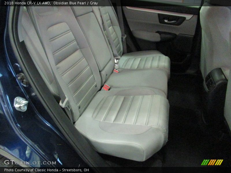 Obsidian Blue Pearl / Gray 2018 Honda CR-V LX AWD