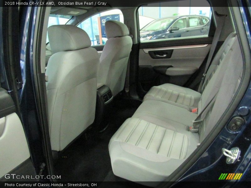 Obsidian Blue Pearl / Gray 2018 Honda CR-V LX AWD