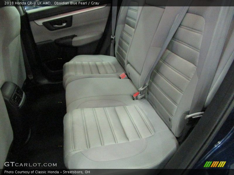 Obsidian Blue Pearl / Gray 2018 Honda CR-V LX AWD