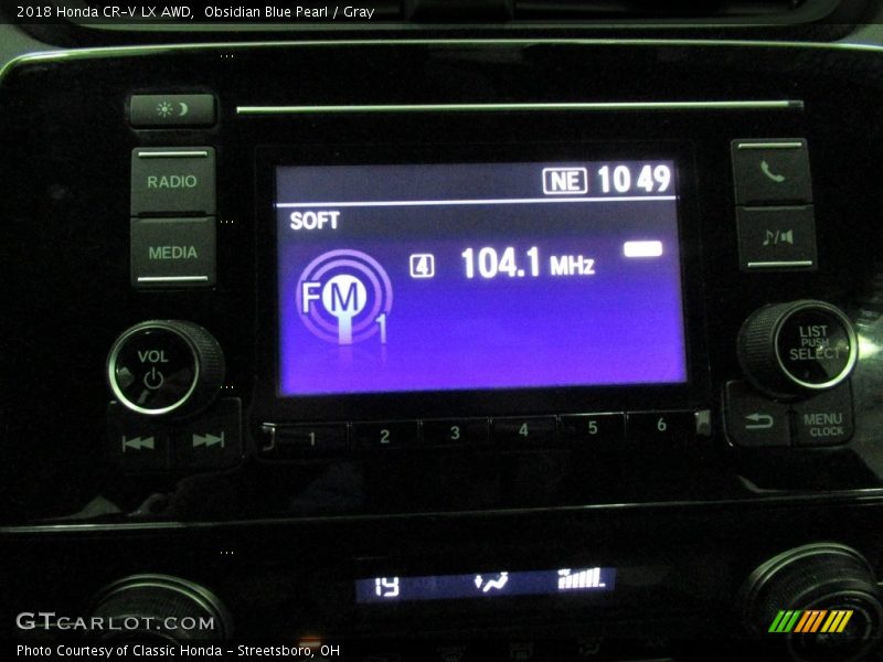 Obsidian Blue Pearl / Gray 2018 Honda CR-V LX AWD