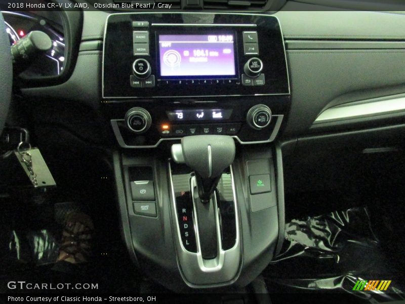 Obsidian Blue Pearl / Gray 2018 Honda CR-V LX AWD