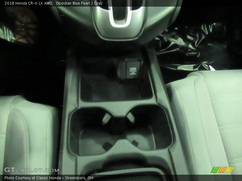 Obsidian Blue Pearl / Gray 2018 Honda CR-V LX AWD