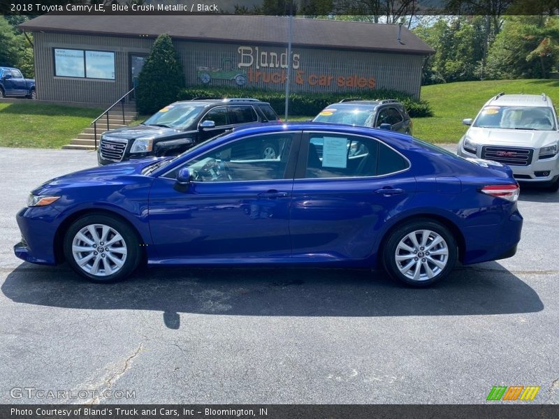 Blue Crush Metallic / Black 2018 Toyota Camry LE