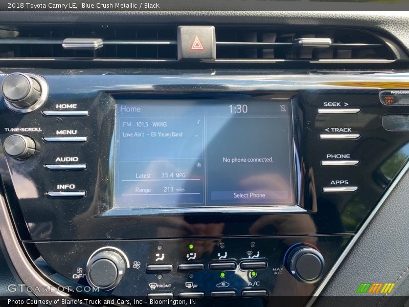 Blue Crush Metallic / Black 2018 Toyota Camry LE