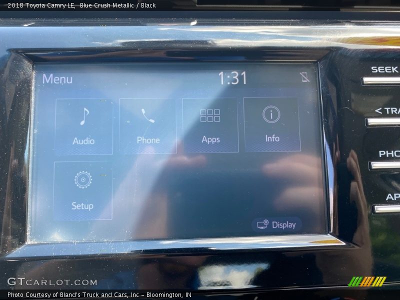Blue Crush Metallic / Black 2018 Toyota Camry LE
