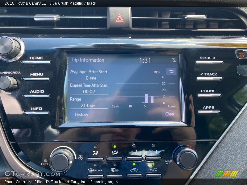 Blue Crush Metallic / Black 2018 Toyota Camry LE