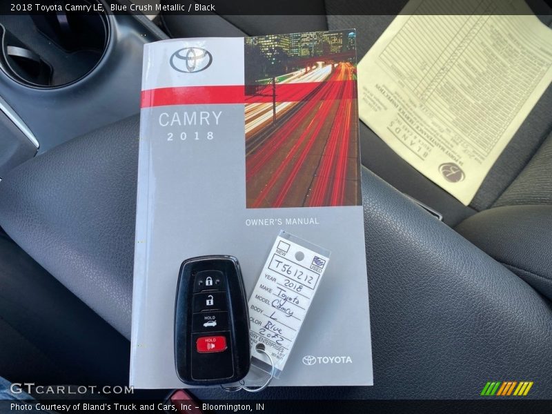 Blue Crush Metallic / Black 2018 Toyota Camry LE