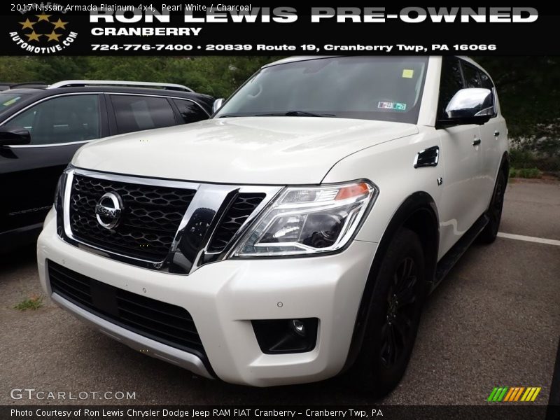 Pearl White / Charcoal 2017 Nissan Armada Platinum 4x4