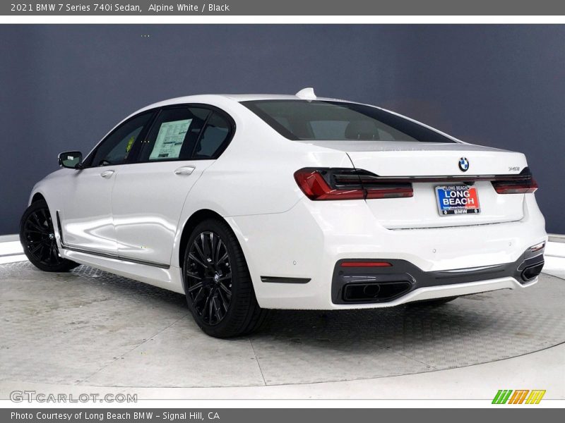 Alpine White / Black 2021 BMW 7 Series 740i Sedan