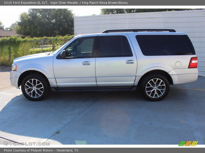 Ingot Silver Metallic / King Ranch Mesa Brown/Ebony 2016 Ford Expedition EL XLT
