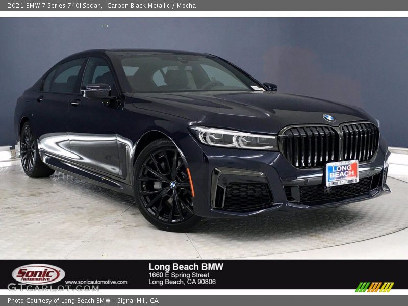 Carbon Black Metallic / Mocha 2021 BMW 7 Series 740i Sedan