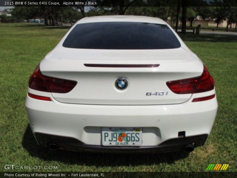 Alpine White / Black 2015 BMW 6 Series 640i Coupe