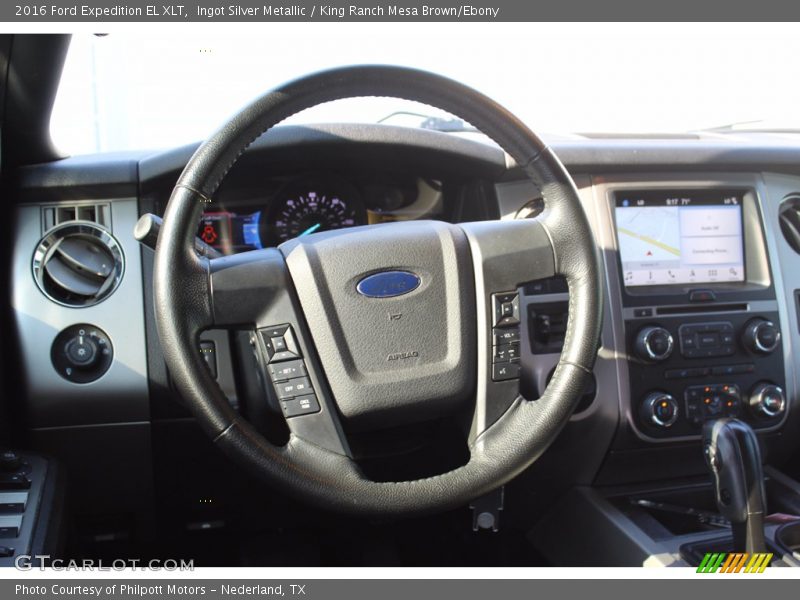 Ingot Silver Metallic / King Ranch Mesa Brown/Ebony 2016 Ford Expedition EL XLT