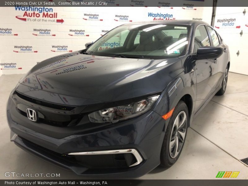 Cosmic Blue Metallic / Gray 2020 Honda Civic LX Sedan