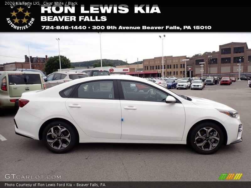 Clear White / Black 2020 Kia Forte LXS