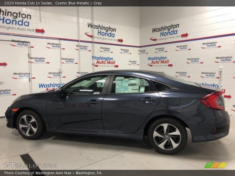 Cosmic Blue Metallic / Gray 2020 Honda Civic LX Sedan