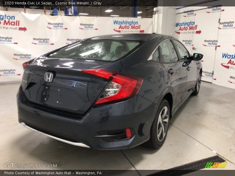 Cosmic Blue Metallic / Gray 2020 Honda Civic LX Sedan