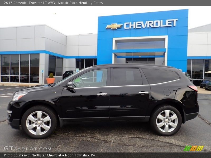 Mosaic Black Metallic / Ebony 2017 Chevrolet Traverse LT AWD